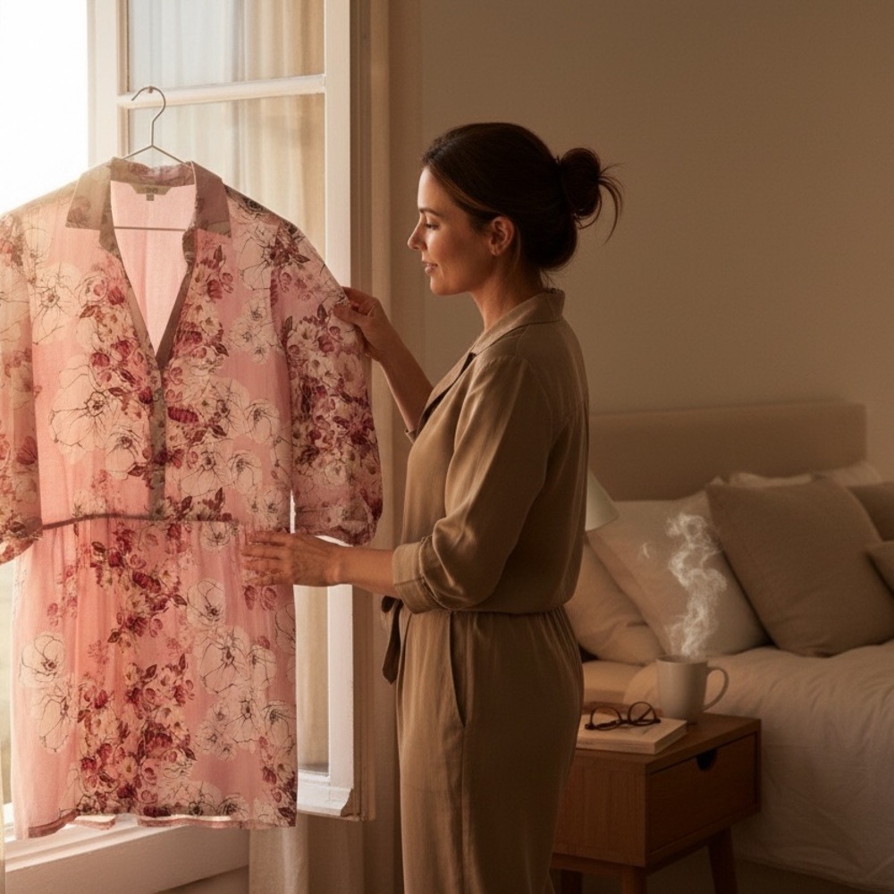 Floral Pink Sheer Dress